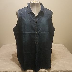 Zenobia button down tank top